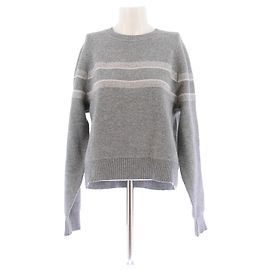 Christian Dior Pull réversible oblique en cachemire gris Gris