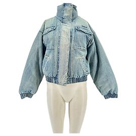 Desigual Bomber de denim reversible Azul