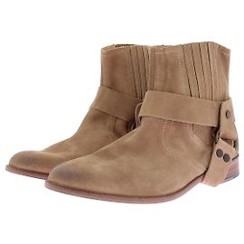 Botas de camurça bege com fivelas Zadig & Voltaire Marrom