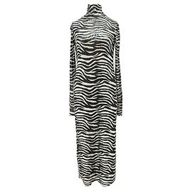 Staud Robe imprimée zèbre Noir