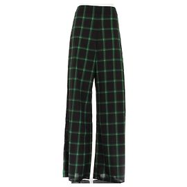 Alice + Olivia Schwarz-grüne Karohose Schwarz