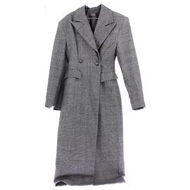 Autre Marque VANNZILL Long Grey Wool Blend Coat XS Grey