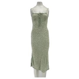 Robe midi fleurie verte Rouje Vert