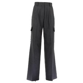 Autre Marque THE FRANKIE SHOP Grey Striped Pants Grey