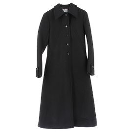 Courreges black wool coat Black