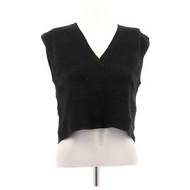 Longchamp Black Sleeveless Viscose Top S Black