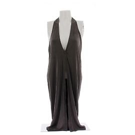 Jacquemus Asymmetrisches Ärmelloses Midikleid Braun Braun