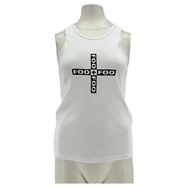 Autre Marque FOO AND FOO Weißes Baumwoll Tanktop Weiß