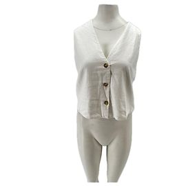 Autre Marque Chaleco sin mangas beige de lino Beige