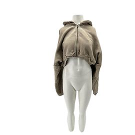 Autre Marque Beige kurz geschnittene Weste mit Reißverschluss Beige