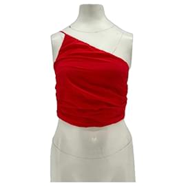 Autre Marque Top asimétrico rojo Roja
