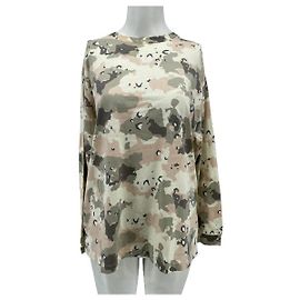 Autre Marque T-shirt a maniche lunghe camouflage Verde