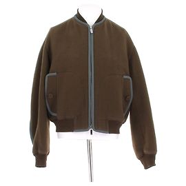 Giacca Bomber Dior in Lana Marrone Marrone