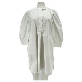 Isabel Marant Robe blanche à manches ballons Blanc