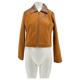 Mother Brown Suede Effect Jacket Brown