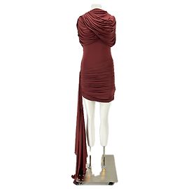 Autre Marque Robe courte plissée sans manches marron DEME Marron