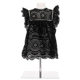 Zimmermann Blusa negra de encaje Negro