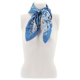 Salvatore Ferragamo Blauer Seidenschal Blau
