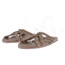 Autre Marque GURKEES Brown Raffia Flat Sandals Brown