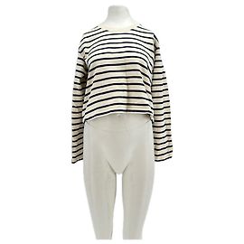T-shirt a righe a maniche lunghe SéZane Blu Navy e Bianco Bianco