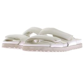 Autre Marque Sandales GIA x PERNILLE TEISBAEK blanches en cuir à double bride Blanc