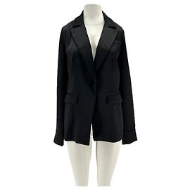 Paige Jeans Blazer satiné noir Black
