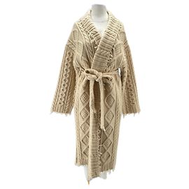 Alanui Großer beiger Strickcardigan aus Kaschmir Beige