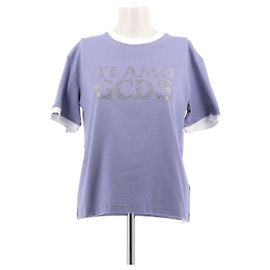 T-shirt GCDS Ti Amo violet en coton Violet