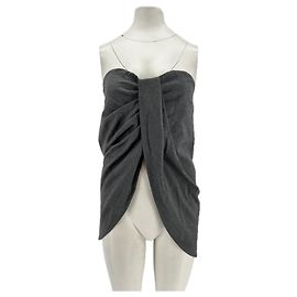 Autre Marque Top-Bustier aus Wolle "Flo" Grau