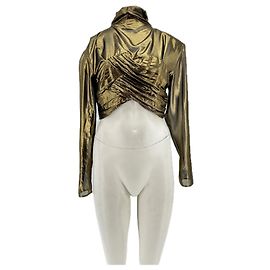 Autre Marque Top dourado de poliéster Dourado