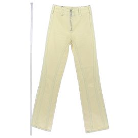 Jeans Louis Vuitton Amarelos de Algodão Amarelo