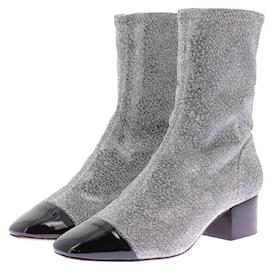 Schutz Bottines à talons argentées Argenté