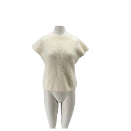 Autre Marque Top blanco sin mangas de alpaca Blanco