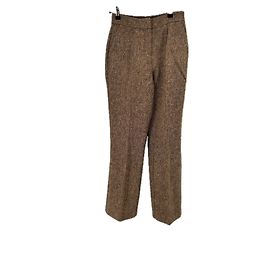 Autre Marque Calças marrons ALIGNE em viscose Marrom