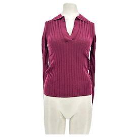 Autre Marque Suéter polo de lana burdeos Burdeos