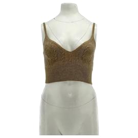 Top corto de lana color camel Polo Ralph Lauren Camello