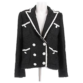 L'Agence Blazer Schwarz Weiß Schwarz