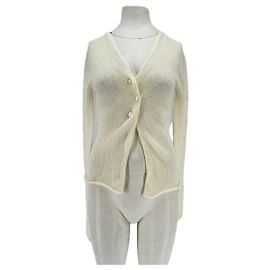 Autre Marque Cardigan en laine blanc Blanc