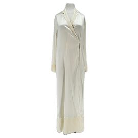 Vestido maxi de seda bege La Perla Bege