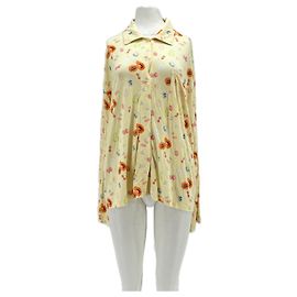 Autre Marque Camisa amarilla con estampado Amarillo