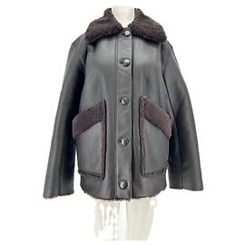 Autre Marque TRESSÉ Black Shearling Coat Black