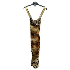 Just Cavalli Kurz kleid mit Tiermuster braun Braun
