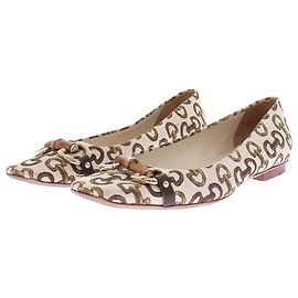 Gucci Bailarina de lona Beige