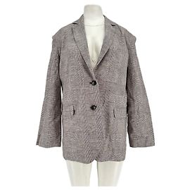 Anine Bing Leinenblazer Grau