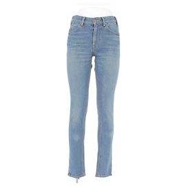 Jeans Slim Blu Céline in Cotone Blu