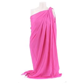 Vestido midi de seda fucsia Lanvin Rosa