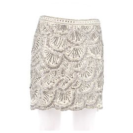 Andrew GN Saia com pérolas e strass Bege