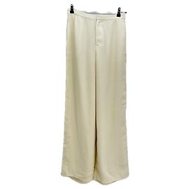 Autre Marque Pantalones CLEA Ecru de Algodón S Beige