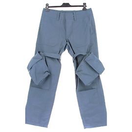 Louis Vuitton Calças azul cinza com bolsos Azul