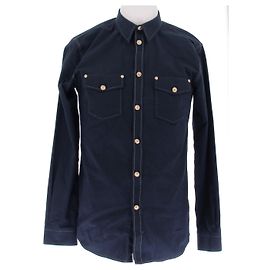 Givenchy Navy shirt with gold buttons Navy blue